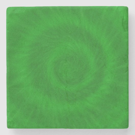 Grüne Gefärbte Krawatte, Stone Untersetzer (Vorderseite)