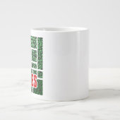 Grüne gefleckte Abstraktion mit roten Akzenten Jumbo-Tasse (Vorderseite)