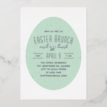 Grüne gefleckte Eierjagd Party Einladung