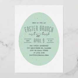 Grüne gefleckte Eierjagd Party Einladung