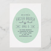 Grüne gefleckte Eierjagd Party Einladung (Vorderseite)