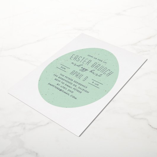 Grüne gefleckte Eierjagd Party Einladung (Gedreht)