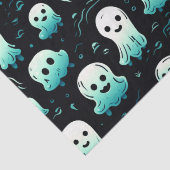 Grüne Geister Niedlich Adortable Modernes Schwarze Seidenpapier (Detail)