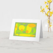 GRÜNE GELBE BUBBLES GREETKARTE KARTE (Gelbe Blume)