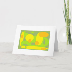 GRÜNE GELBE BUBBLES GREETKARTE KARTE