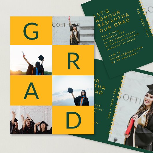GRÜNE GELBE FARBBLÖCKE MULTI-Foto-GRAD Ankündigung
