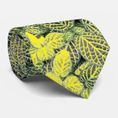 GRÜNE GELBE SCHWARZE NATÜRLICHE BLÄTTER MODERN NEC KRAWATTE (Gerollt)