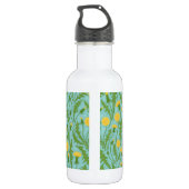 grüne, gelbe und blaue Lüster Edelstahlflasche (Rückseite)