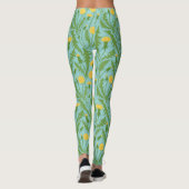 grüne, gelbe und blaue Lüster Leggings (Rückseite)