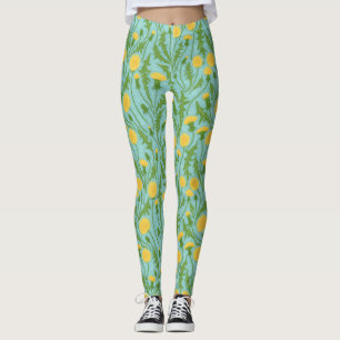 grüne, gelbe und blaue Lüster Leggings