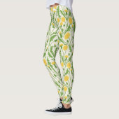 grüne, gelbe und weiße Lüster Leggings (Links)