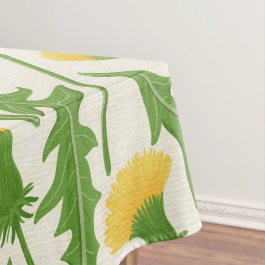 grüne, gelbe und weiße Lüster Tischdecke (Beispiel)