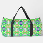 Grüne Gemälde auf Diamantmustern Duffle Bag (Vorderseite)