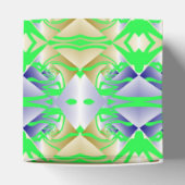 Grüne Gemälde auf Diamantmustern Geschenkschachtel (Oben)