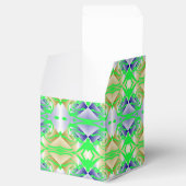 Grüne Gemälde auf Diamantmustern Geschenkschachtel (Geöffnet)