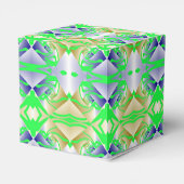 Grüne Gemälde auf Diamantmustern Geschenkschachtel (Rückseite)