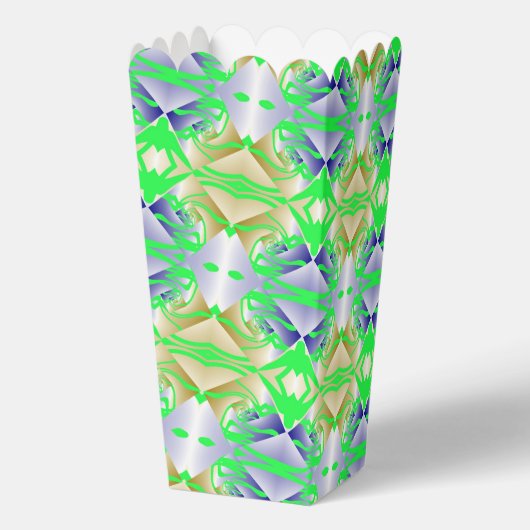 Grüne Gemälde auf Diamantmustern Geschenkschachtel (Rückseite)