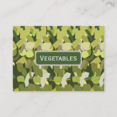 Grüne Gemüse Veggies Visitenkarte (Vorderseite)