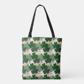 GRÜNE, GEMUSTERTE IRISCHE KLEEBLATT TASCHE (Rückseite)