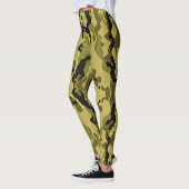 Grüne, gemusterte Leggings (Links)
