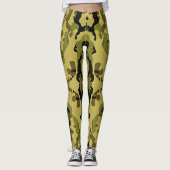 Grüne, gemusterte Leggings (Vorderseite)