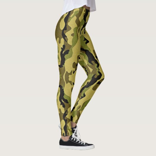Grüne, gemusterte Leggings (Rechts)