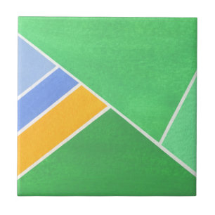 Grüne Geometrie Fliese