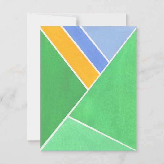 Grüne Geometrie Mitteilungskarte (Vorderseite)