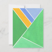 Grüne Geometrie Mitteilungskarte (Rückseite)