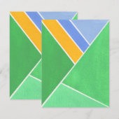 Grüne Geometrie Mitteilungskarte (Vorne/Hinten)