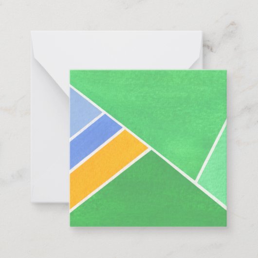Grüne Geometrie Mitteilungskarte (Vorderseite)