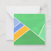 Grüne Geometrie Mitteilungskarte (Rückseite)