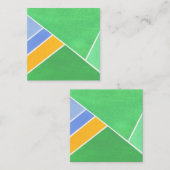 Grüne Geometrie Mitteilungskarte (Vorne/Hinten)