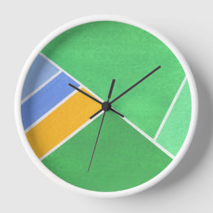 Grüne Geometrie Uhr