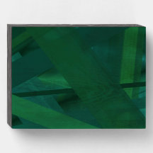 Grüne geometrische Abstrakte Holzkunst
