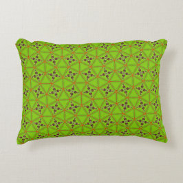 Grüne geometrische Blumenmuster-Kissenbezug Dekokissen