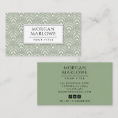 Grüne geometrische Bögen der modernen Ebene Visitenkarte (Vorne/Hinten)