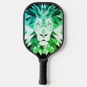 Grüne geometrische Lion Pickleball Schläger (Rückseite)