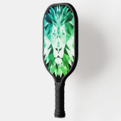 Grüne geometrische Lion Pickleball Schläger (Links)