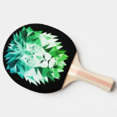 Grüne geometrische Lion Tischtennis Schläger (Seitenansicht)