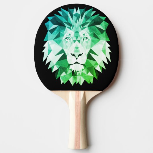 Grüne geometrische Lion Tischtennis Schläger (Vorderseite)