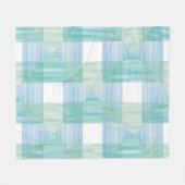Grüne geometrische Quadrate Fleecedecke (Vorderseite (Horizontal))