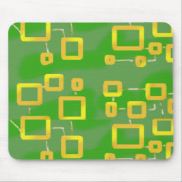 Grüne geometrische Quadrate Mousepad
