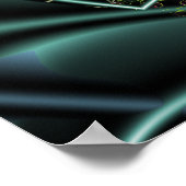 Grüne geometrische Spirale Poster (Ecke)