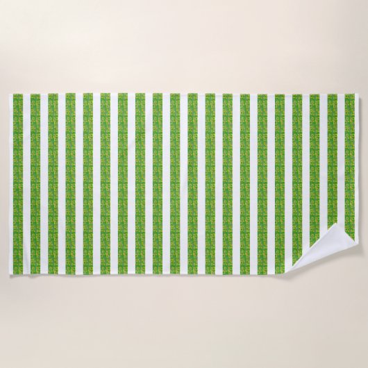 Grüne geometrische Strandtücher (Vorderseite)