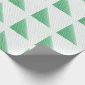 Grüne geometrische Triangle-Tree-Muster Weihnachte Geschenkpapier (Ecke)