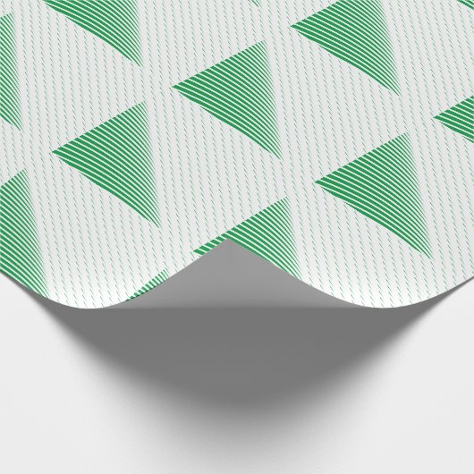 Grüne geometrische Triangle-Tree-Muster Weihnachte Geschenkpapier (Ecke)