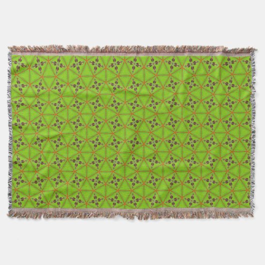 Grüne geometrische Wurfdecke Decke (Vorderseite)