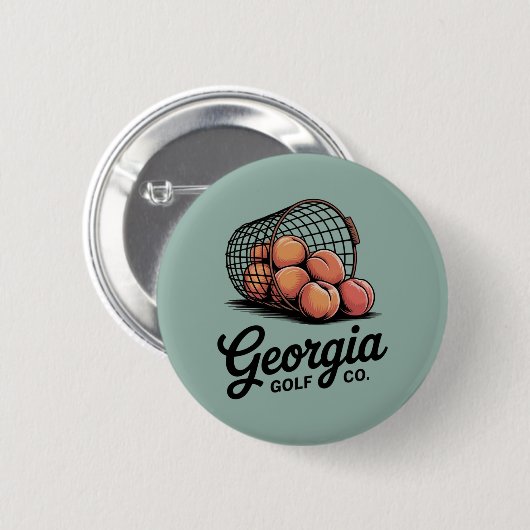 Grüne Georgia Golf Co Range Bucket Button (Vorne & Hinten)