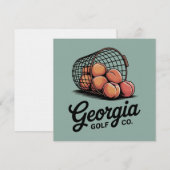 Grüne Georgia Golf Co Range Bucket Einladung (Vorne/Hinten)